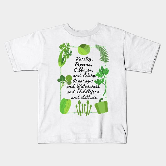 Greens - Into the Woods Musical Kids T-Shirt by sammimcsporran